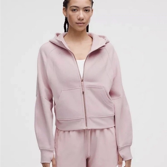 lululemon athletica Tops - lululemon athletica Light Pink Full-Zip Hooded Sweatshirt